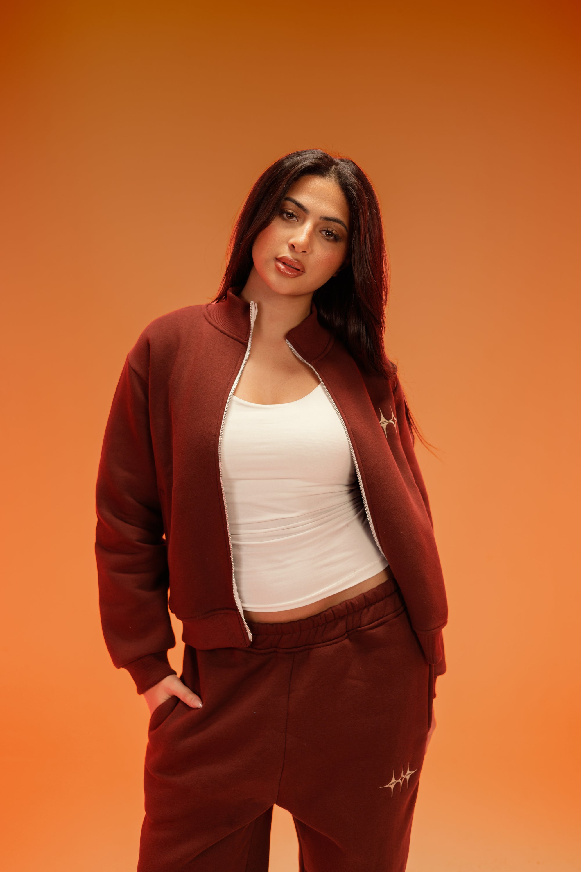 Track suit- Burgundy