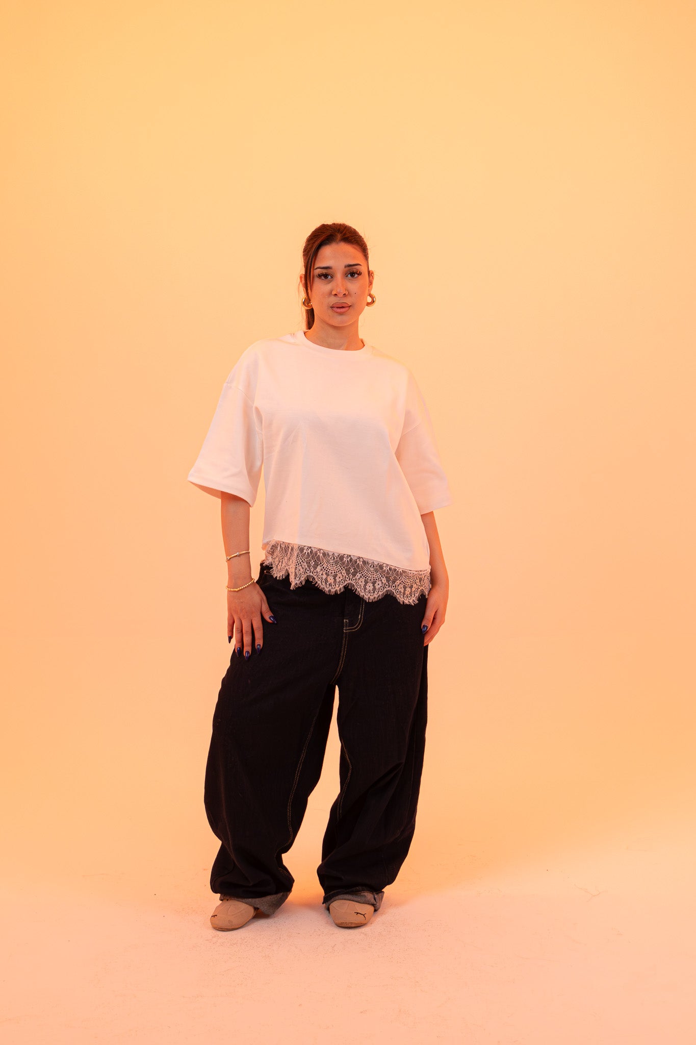Lace Shirt - White