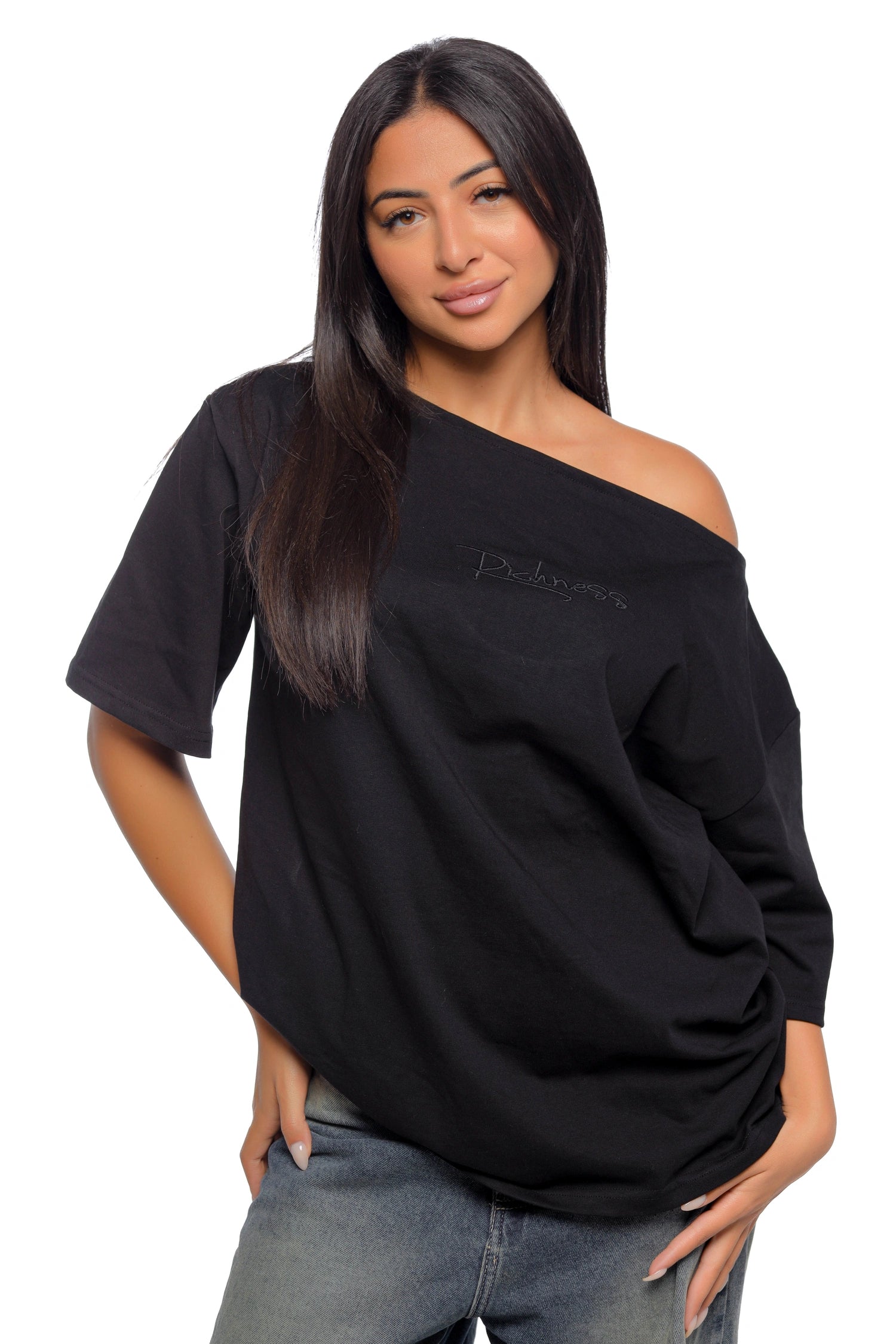 T-Shirt Offshoulder - Black