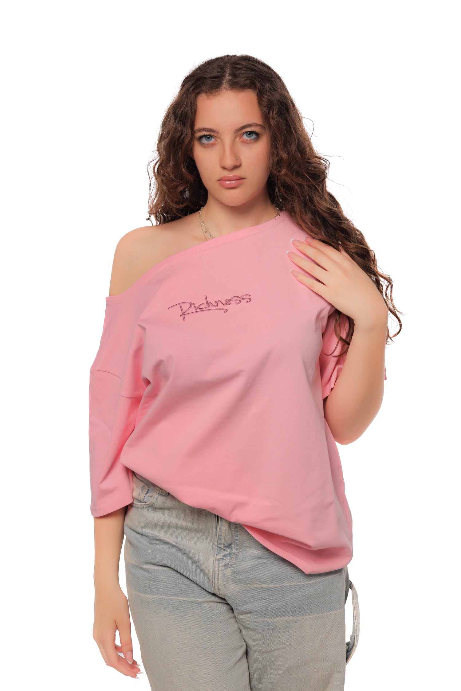 T-Shirt Offshoulder - Pink