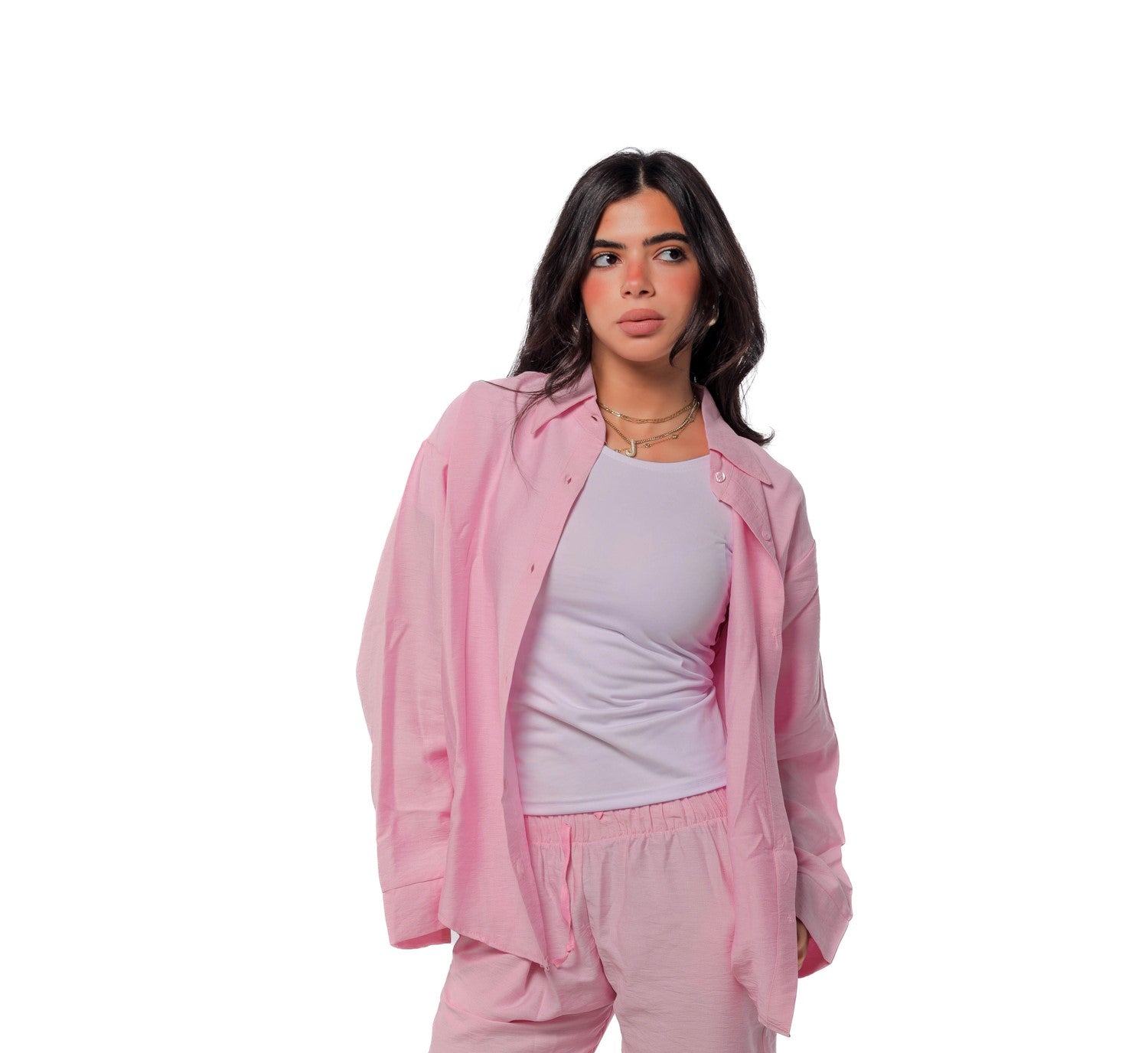 Linen Shirt - Pink