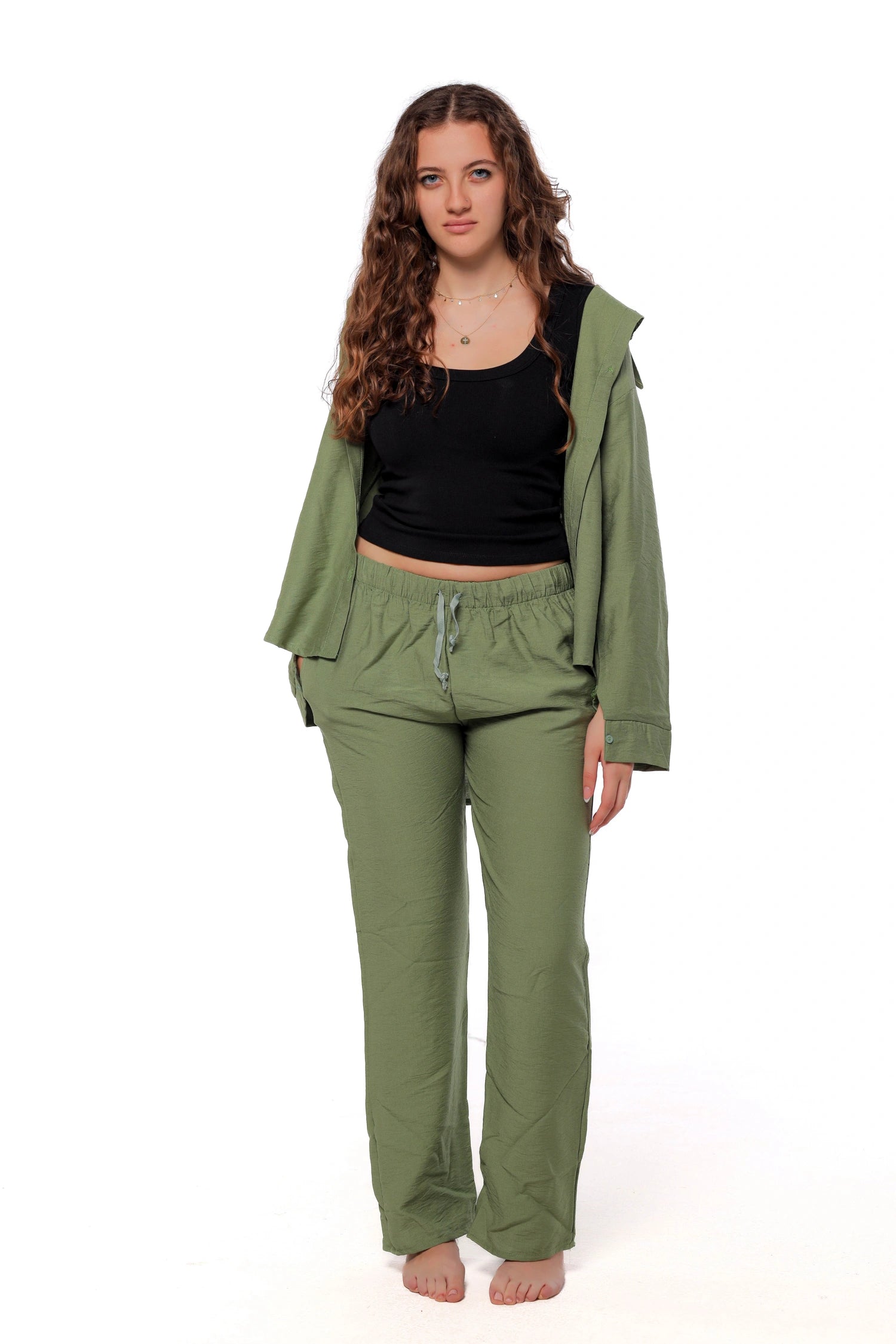 Linen Pants - mint green