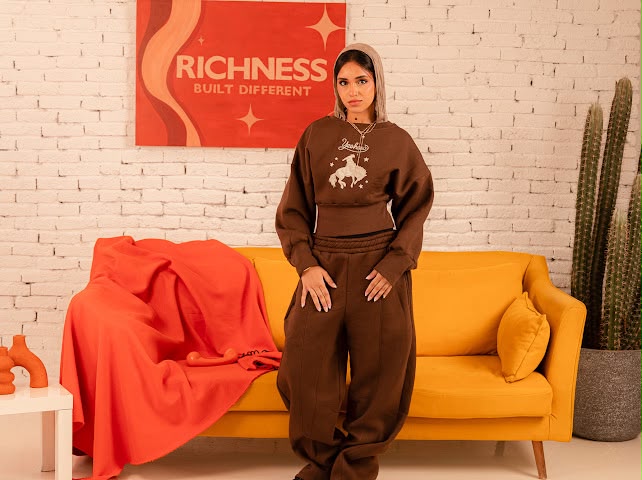 Lowkey Set Hijab - Brown