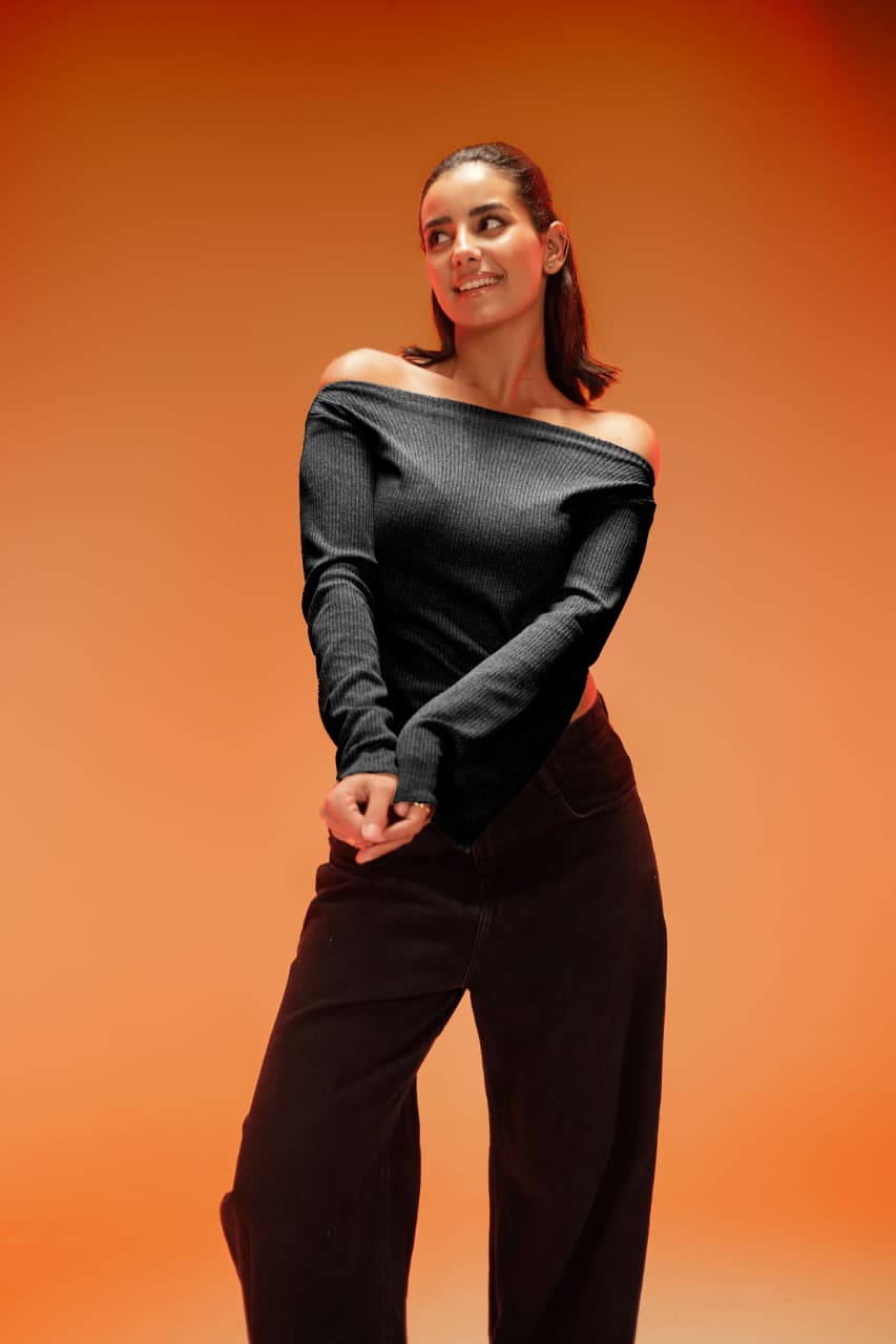 V Top winter - Black