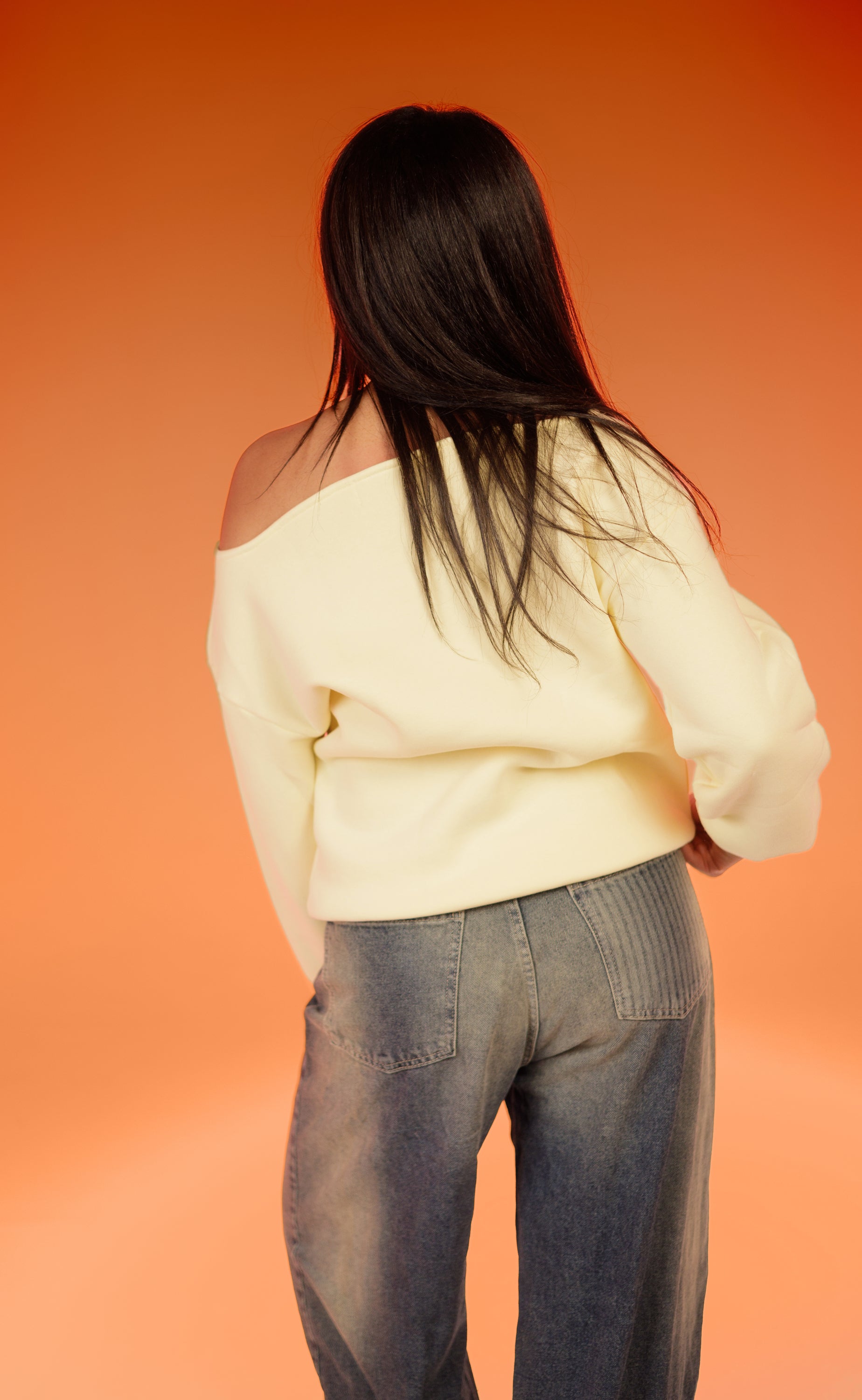 Off shoulder Sweater - Yellow