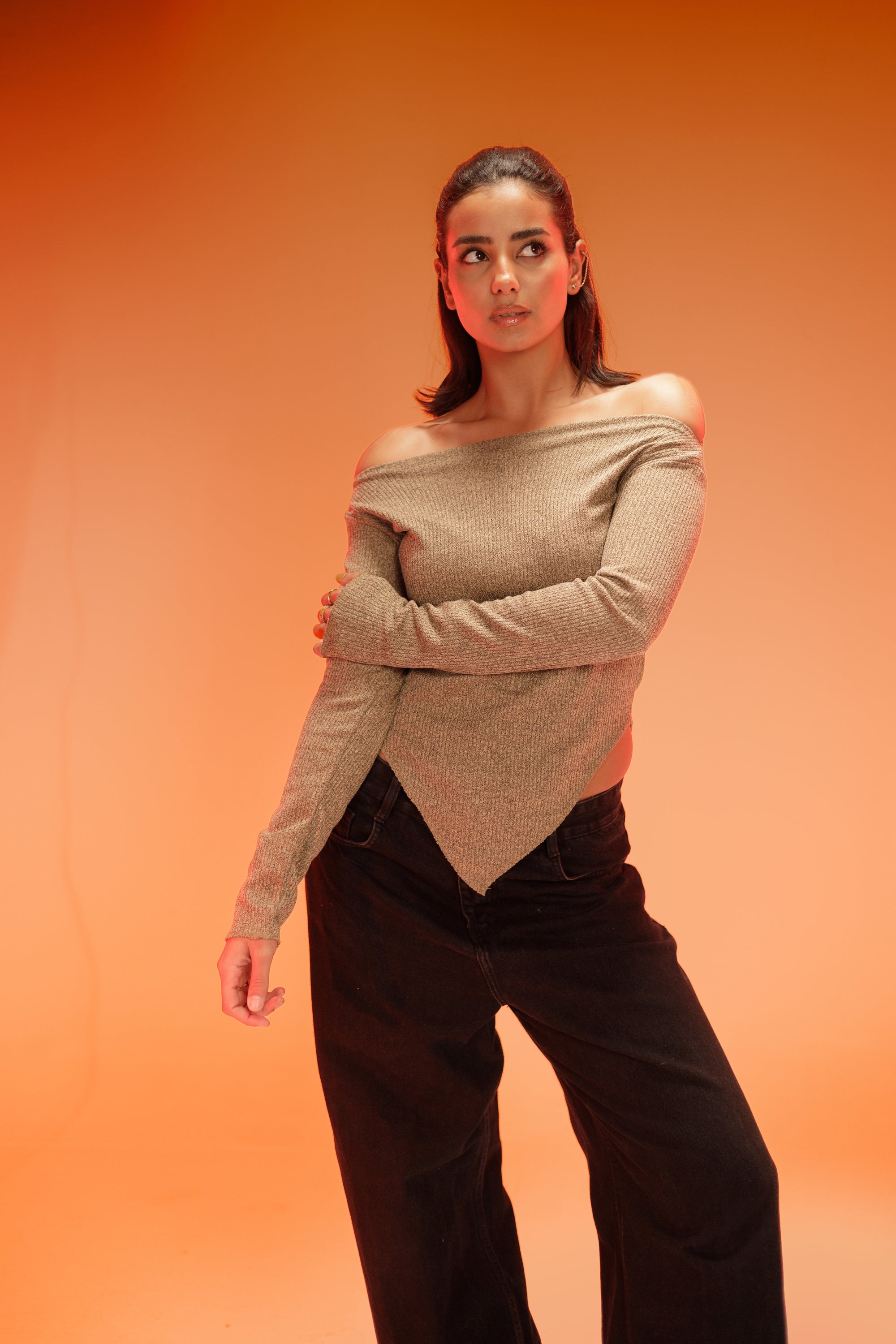 V Top winter - Beige