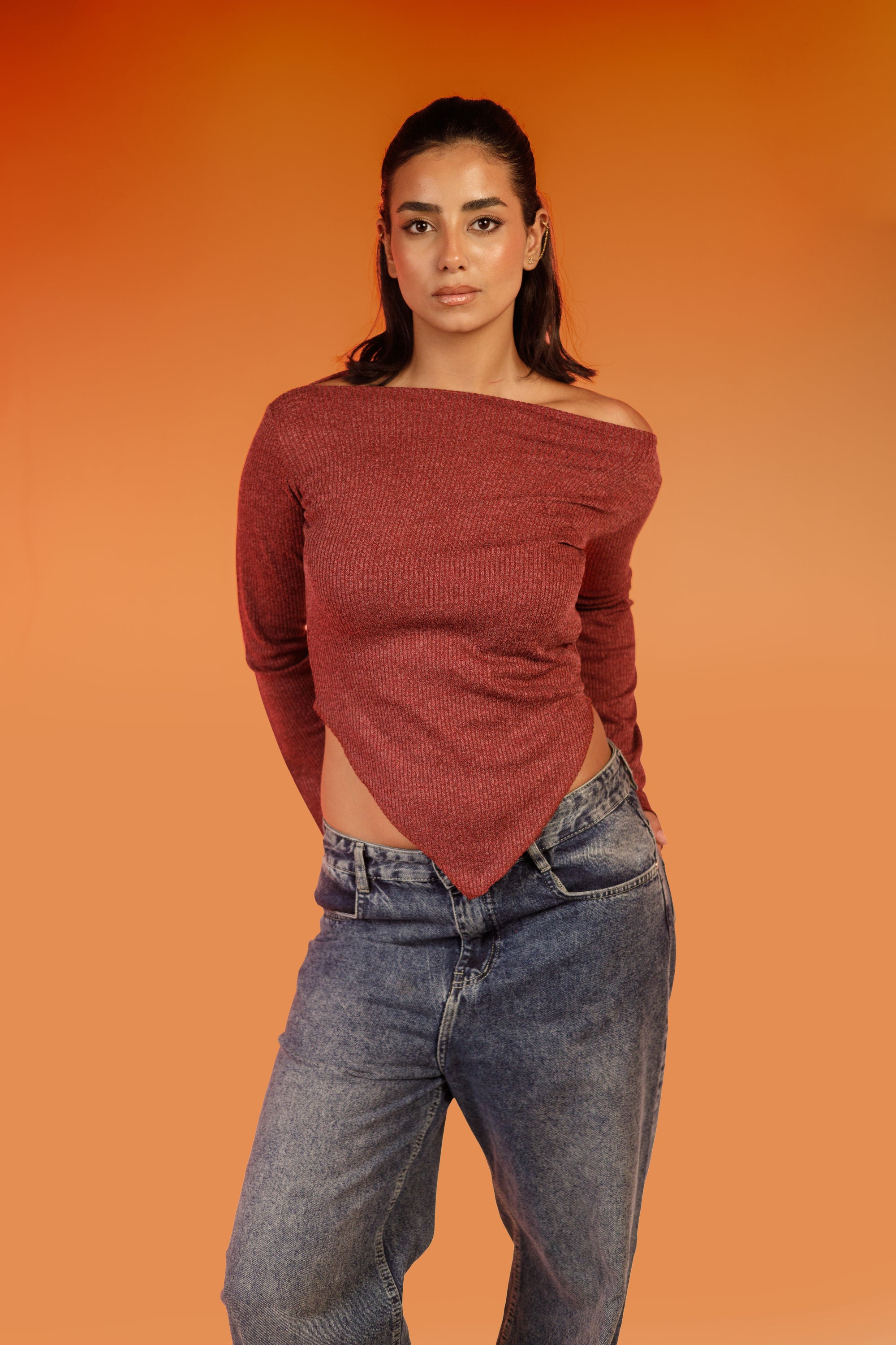 V Top winter - Burgundy