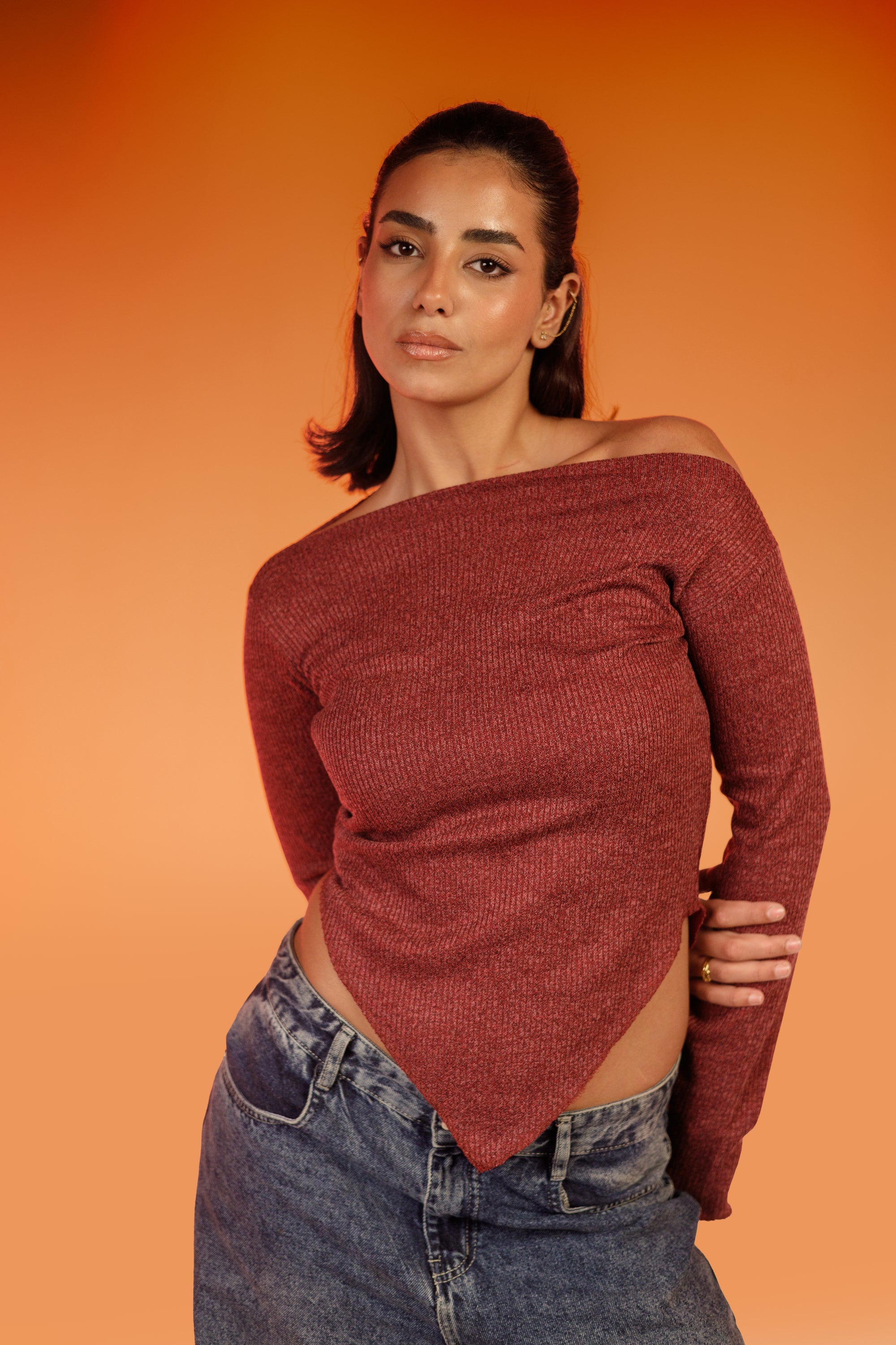 V Top winter - Burgundy