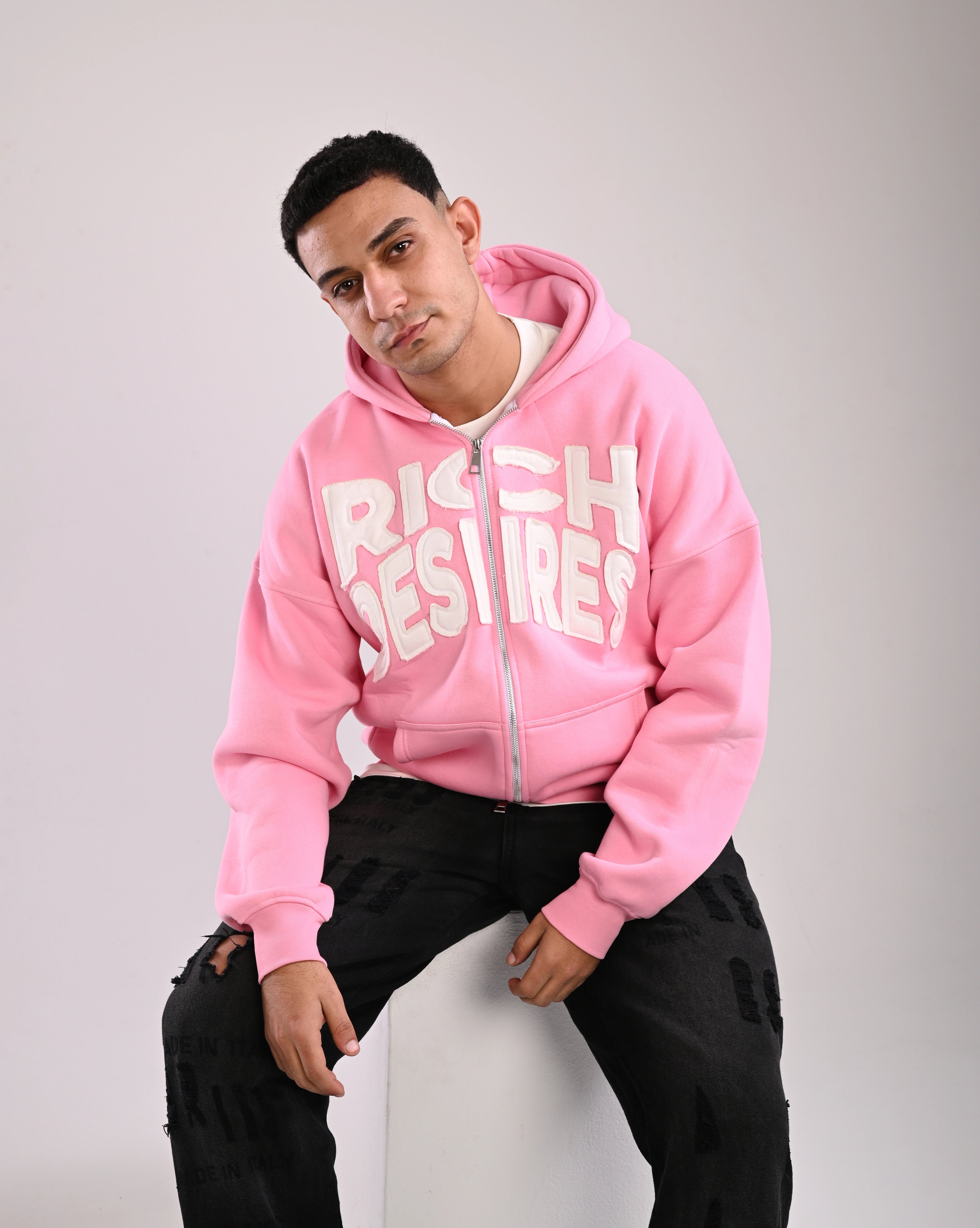 CHIC RICH  Hoodie Zipper - Pink