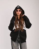 [PRE-ORDER] -10 days- CHIC RICH  Hoodie Zipper - Black