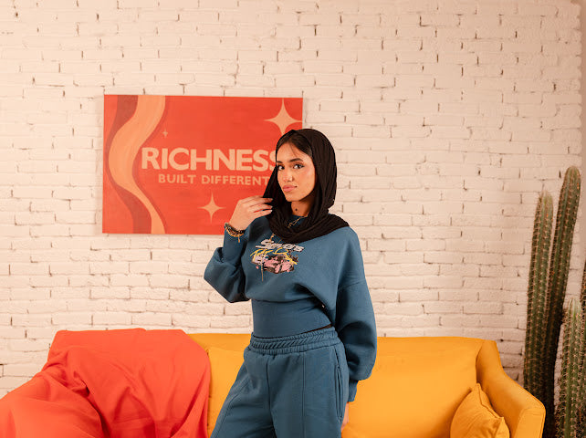 Lowkey sweater Hijab - Navy