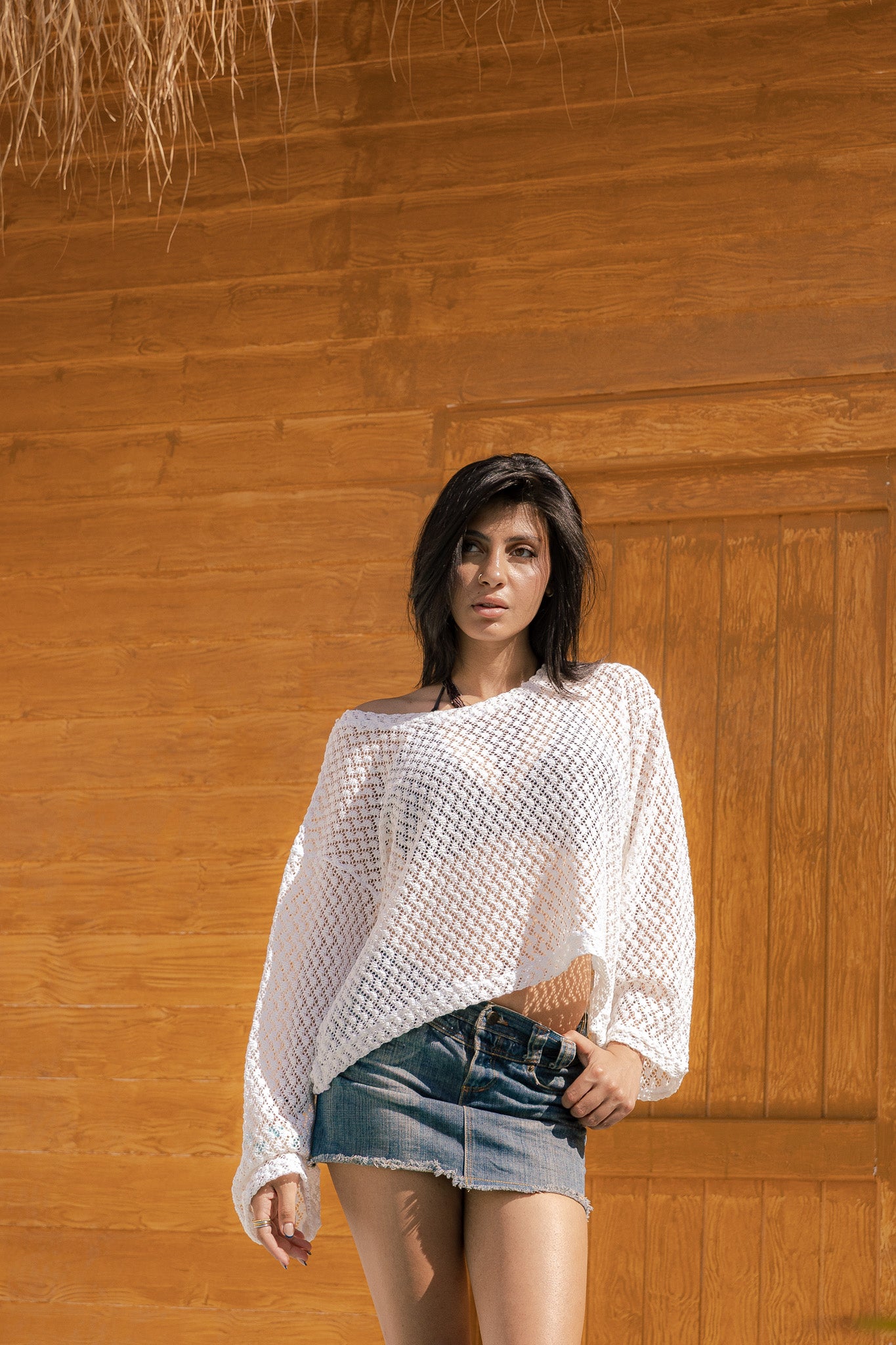 Crochet Tee -  White