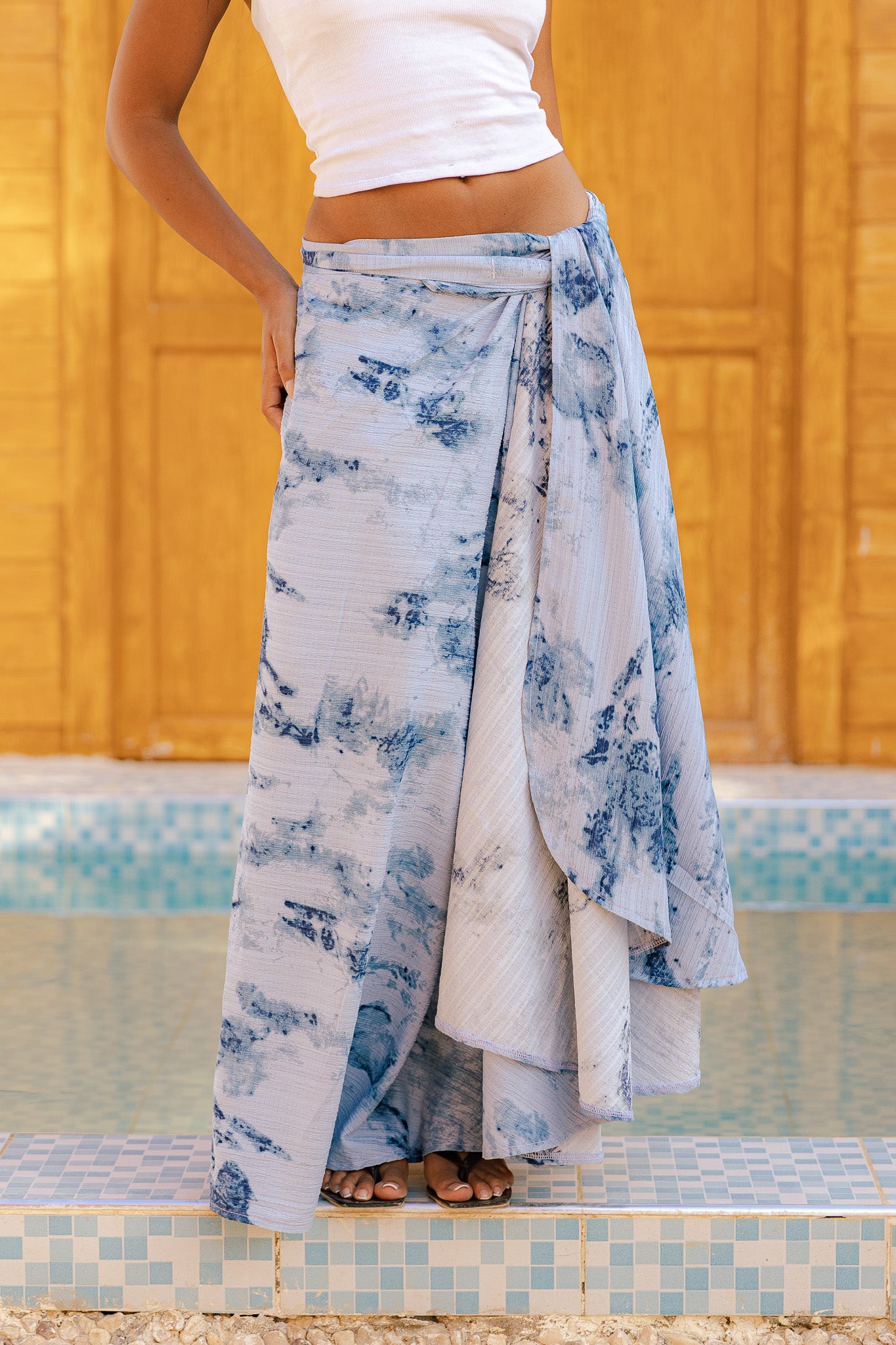 Cash Mayo Beach Veil Baby Blue