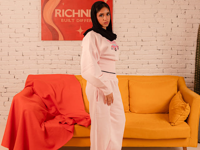 Lowkey Set Hijab - Pink