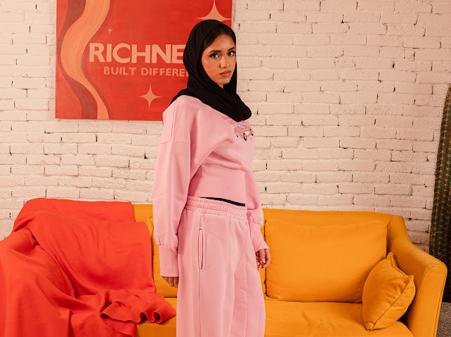 Lowkey sweater Hijab - Pink
