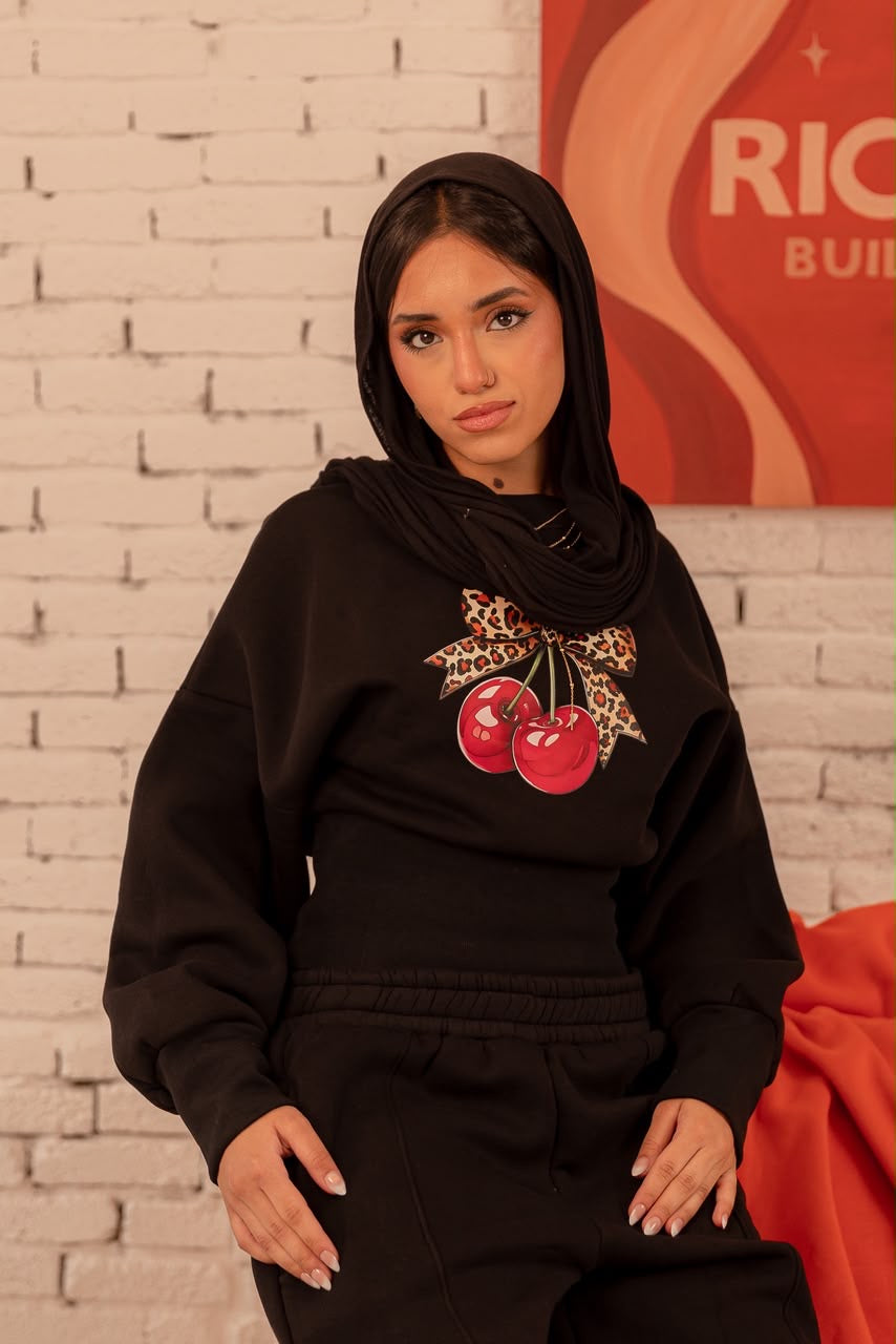 Lowkey sweater Hijab - Black