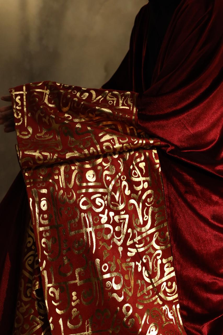 Velvet Burgundy Kaftan